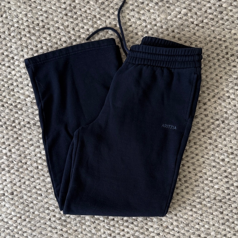 Aritzia sweatfleece pant boyfriend wide pant